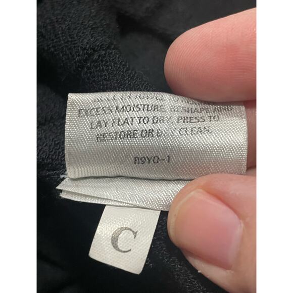 Eileen Fisher Women's Size Small Ribbed Pleated 100% Wool Midi Dress Black - Picture 10 of 11